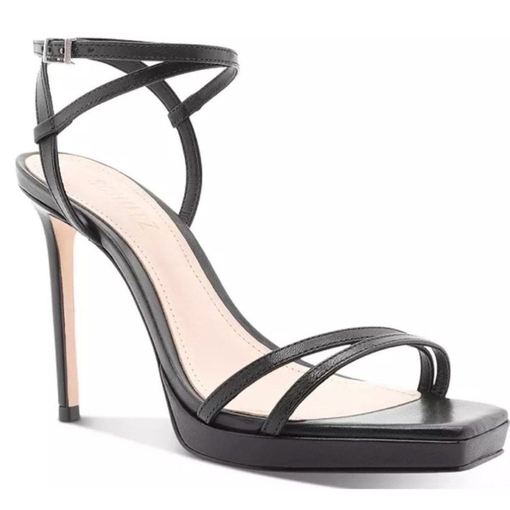 SCHUTZ Black Strappy Heels